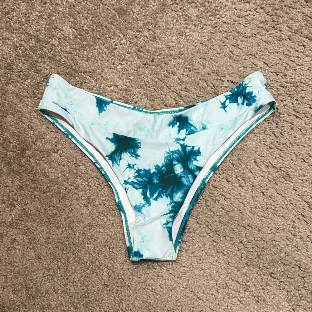 Blue Tie-Dye Bikini Set